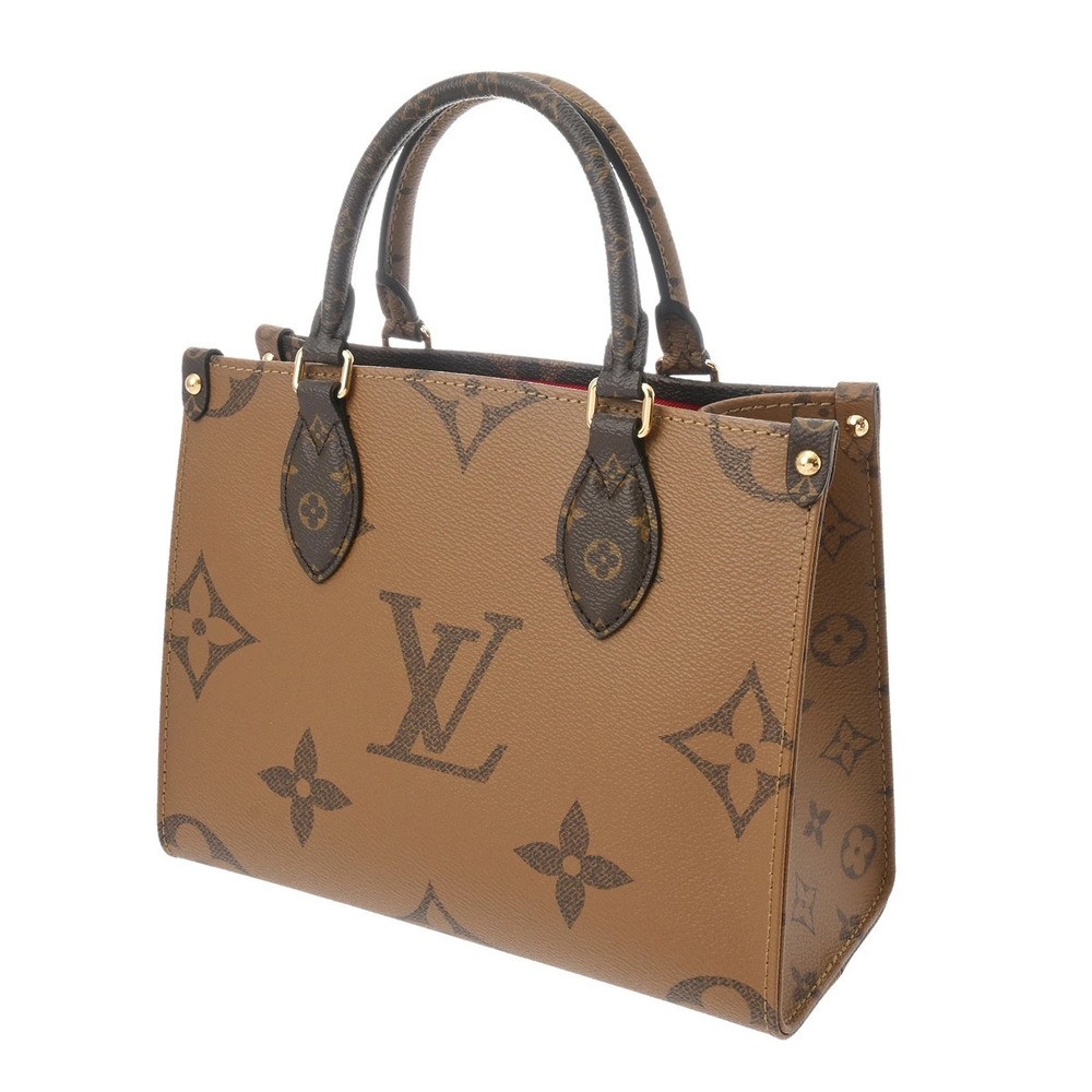 Louis Vuitton Handbag Reverse Brown Canvas OnTheGo Monogram Brown